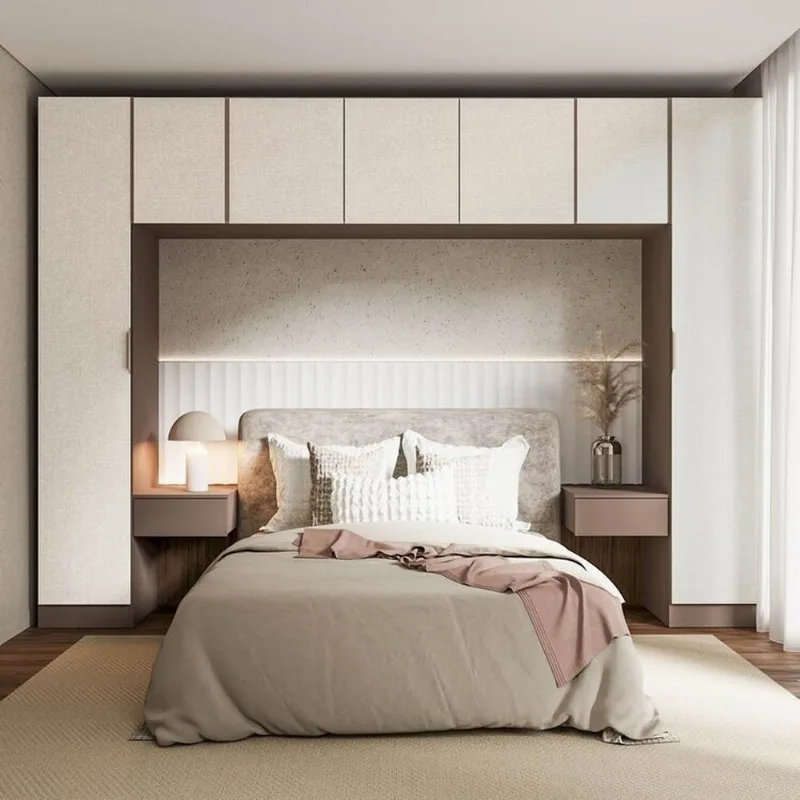 Guarda-Roupa Planejado 7 Peças com 7 Portas Orion CabeCasa MadeiraOriginals Marrom/Mocha/Linho Mocha/Linho