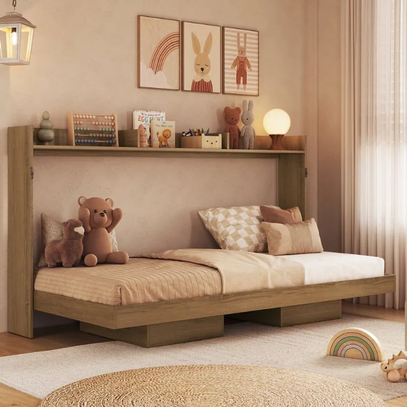 Cama Infantil Juvenil Solteriro Articulável Horizontal 80 Hanover Marrom/Mel Mel