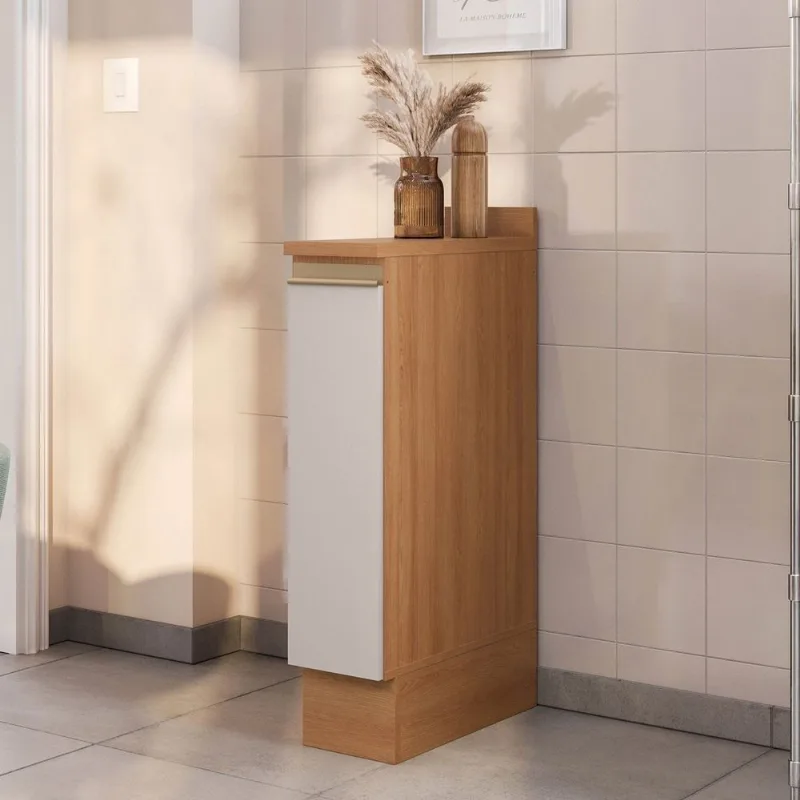 Balcão Planejado 1 Gaveta 20cm com Tampo Aroeira CabeCasa MadeiraOriginals Cinza/Sereno/Cedro Cinza Sereno/Cedro