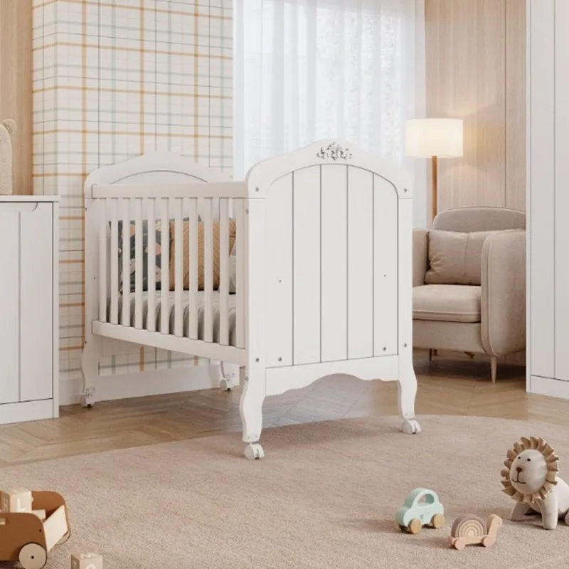 Berço Mini Cama Alegria Espresso Móveis Branco/Acetinado Branco Acetinado