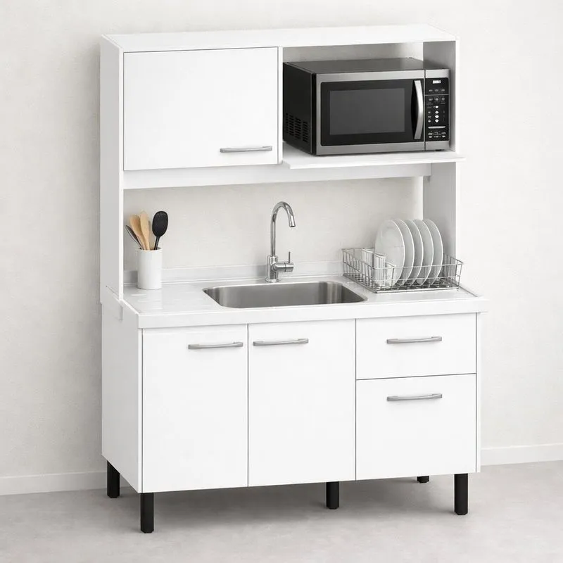 Cozinha Compacta Sibéria 3 Portas 2 Gavetas Direto Sim Yescasa Branco