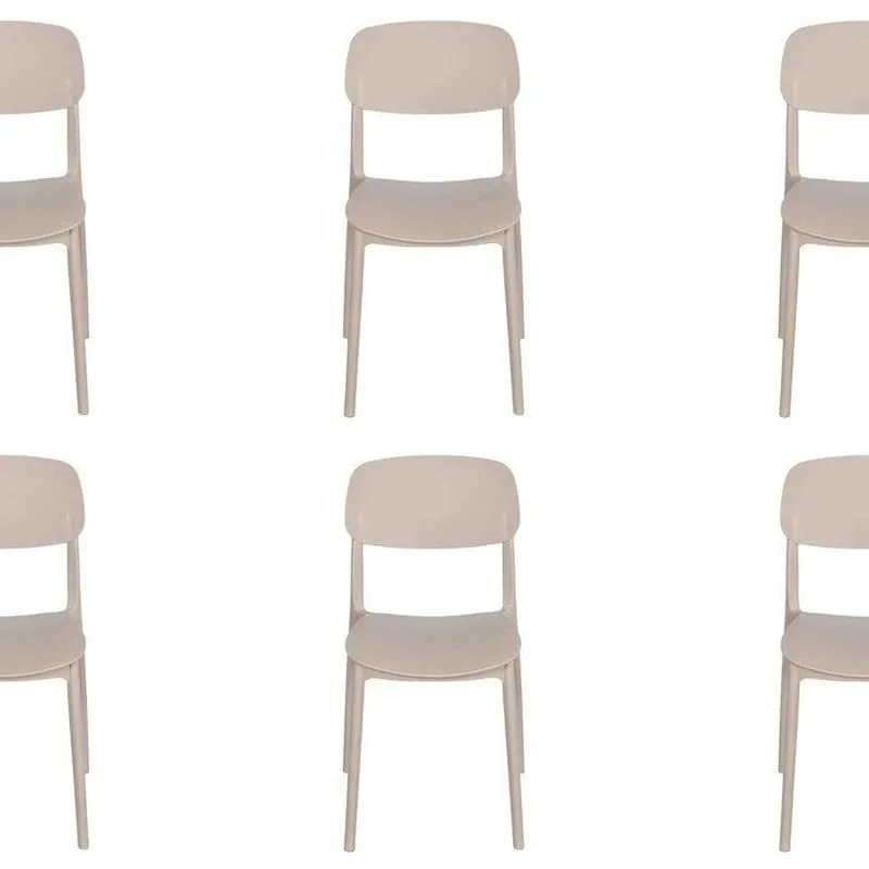 Cadeira Esla Kit Com 6 Unidades Fendi