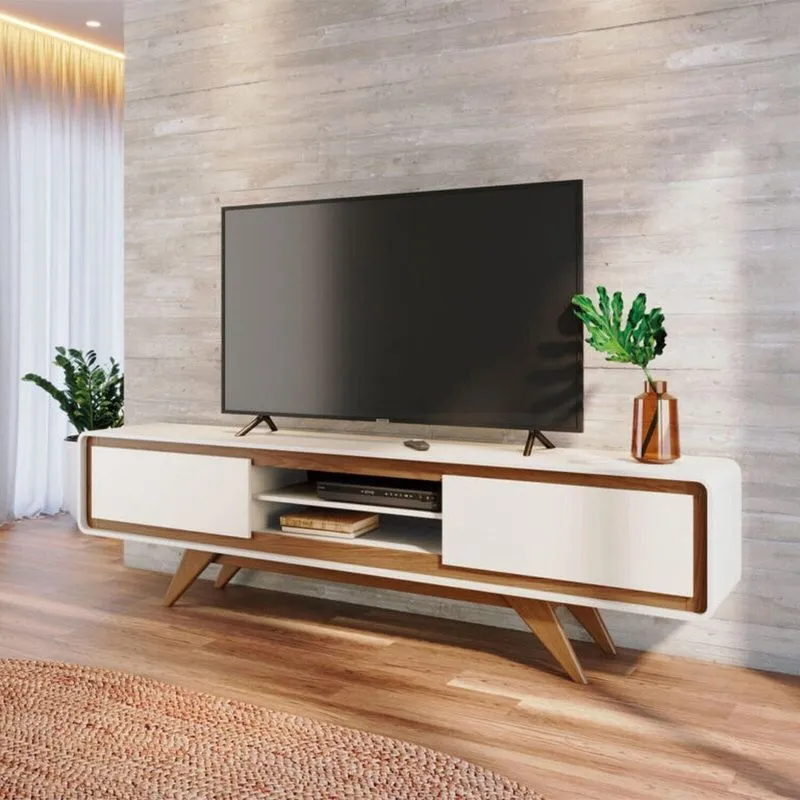 Rack Para Sala De Estar Channel Off White/nature