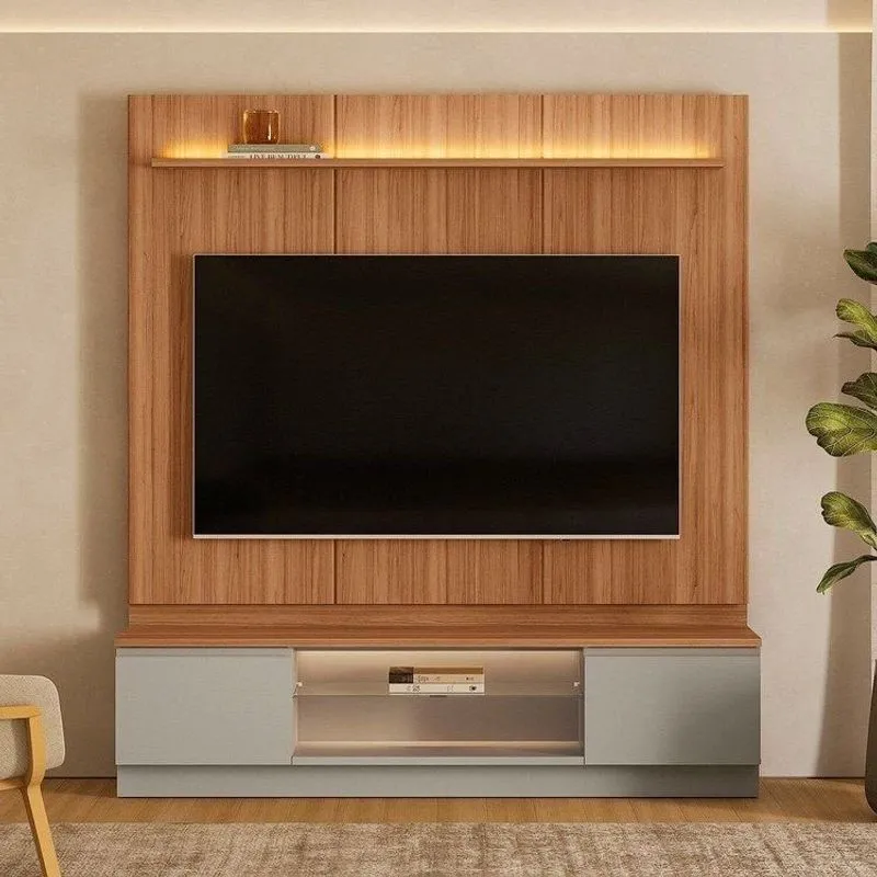 Conjunto Modular Para Tv De Até 75 Magnum Canela/gris