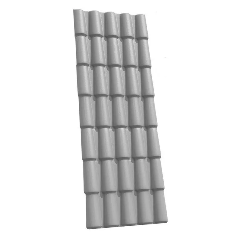 Kit 15 Telhas Colonial Pvc 2,30x0,86cm 6 Ondas Cinza