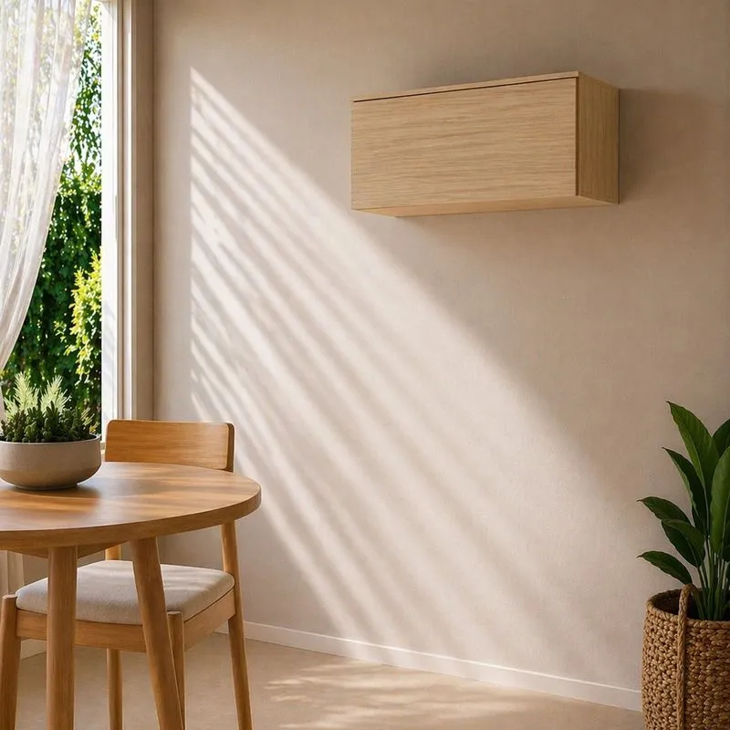 Armário Aéreo 1 Porta Basculante 80 Cm Andria Naturale