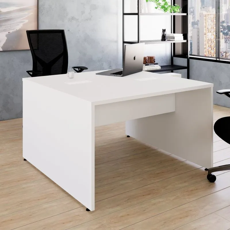Escrivaninha Dupla Painel Smart 120x120x74cm Yescasa Branco