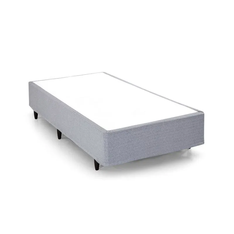 Base Box Desmontável Solteiro 96x203x39cm Cinza Gelo