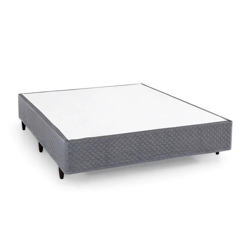Base Box Desmontável Queen 158x198x28cm Cinza