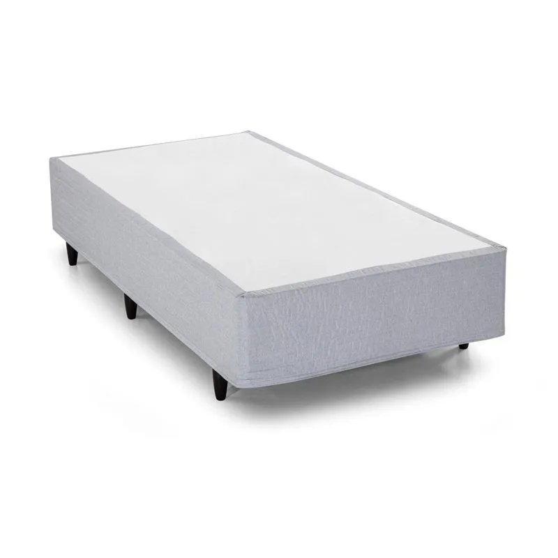Base Box Desmontável Solteiro 88x188cm Madeira Yescasa Cinza Claro