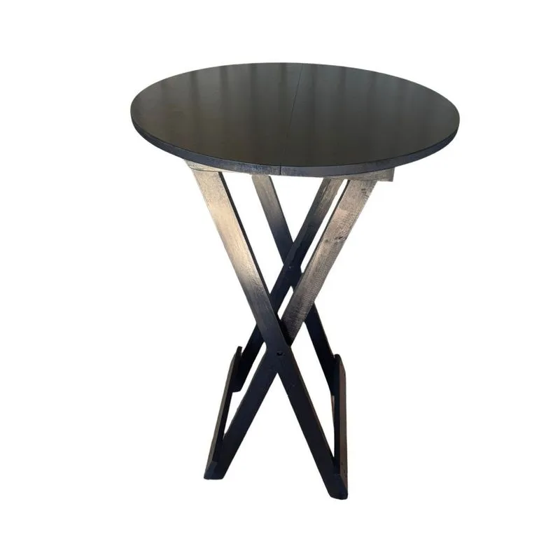 Mesa De Bistrô Dobrável 60x60 Preto Bar Restaurante Lanchonete Preto