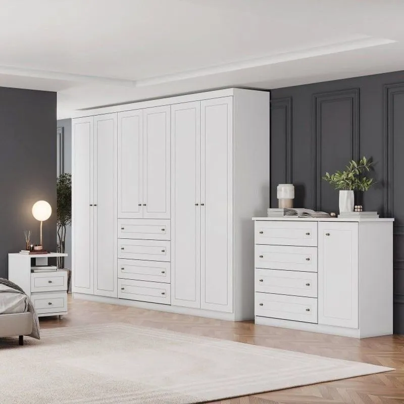 Conjunto Quarto Adulto Americano Branco Hp