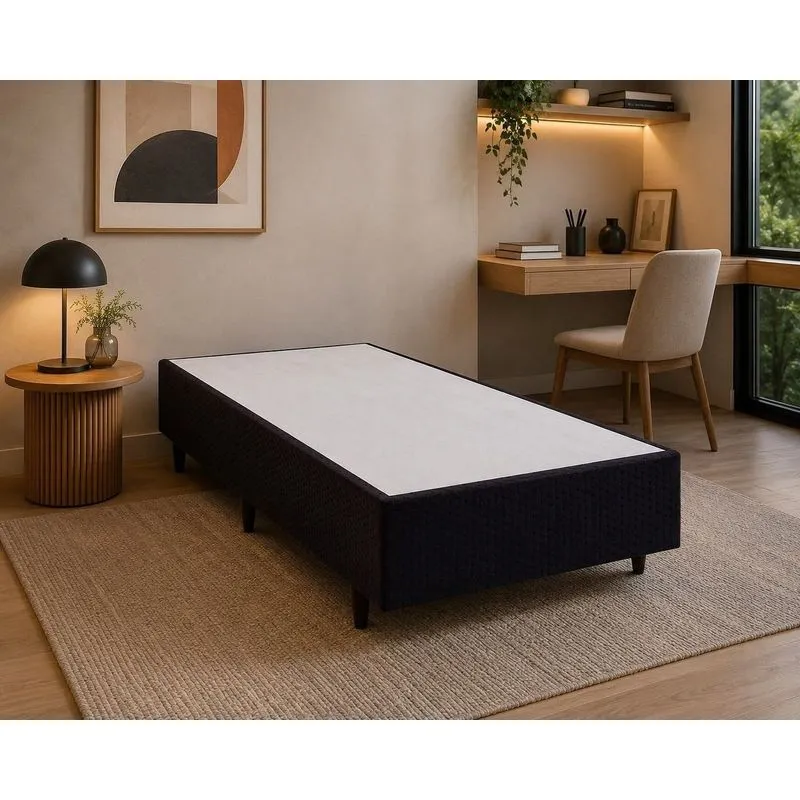 Base Box Solteiro Idea Diamante 96x203x39cm Herval Grafite