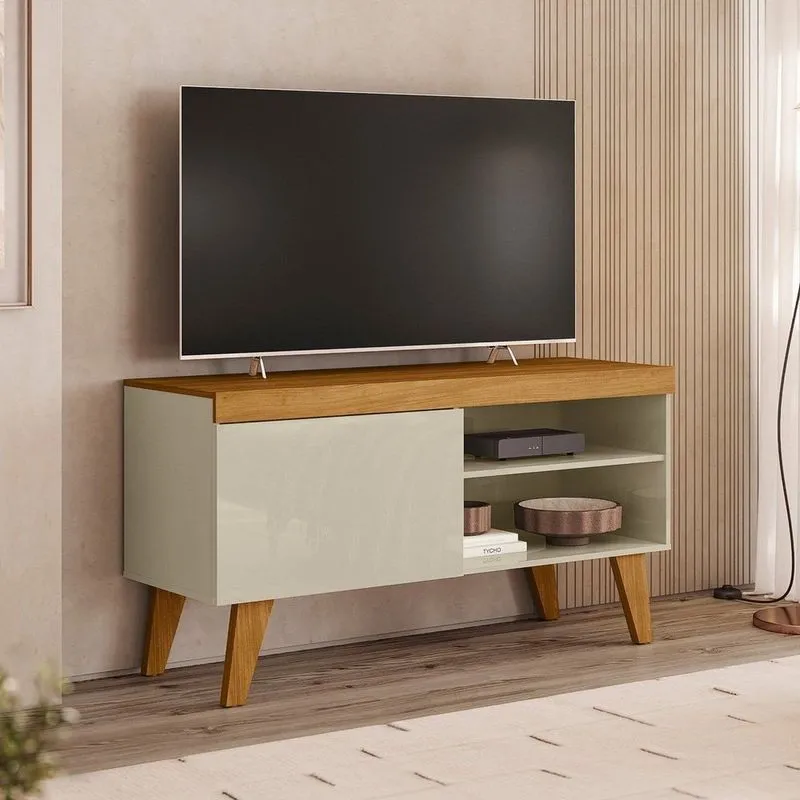 Rack Bancada Para TV Até 43 Polegadas 108cm 1 Porta Doca Cumaru/Opala