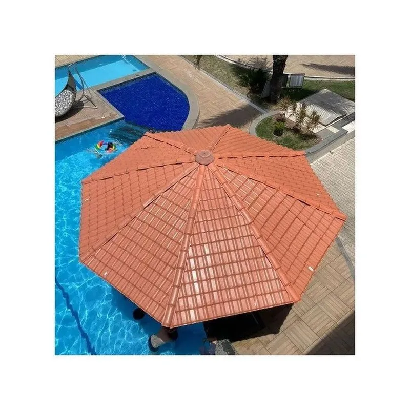 Kit 20 Telhas Plan PVC 2,86x0,86 6 Ondas Afort Marrom