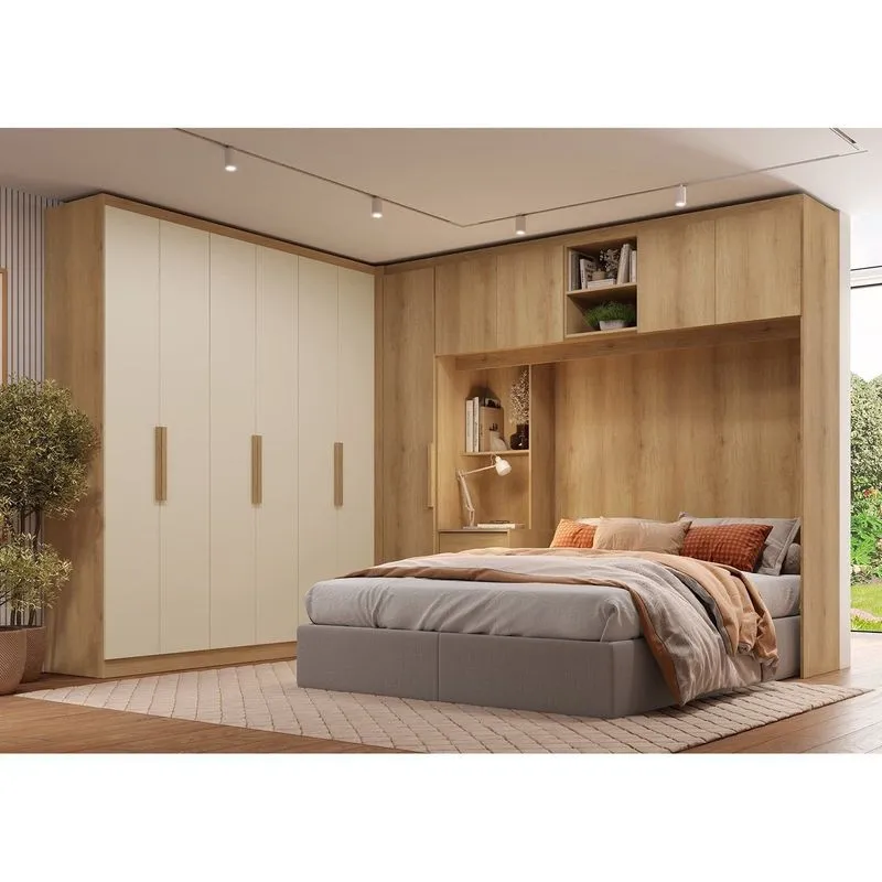Componível Modulare Ponte Casal 4 Portas 1 Gaveta Capuccino