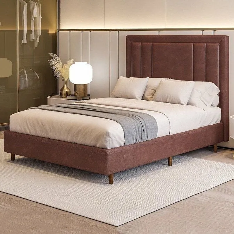 Base Box Queen Courino Florença 143x193 Cm Mogno