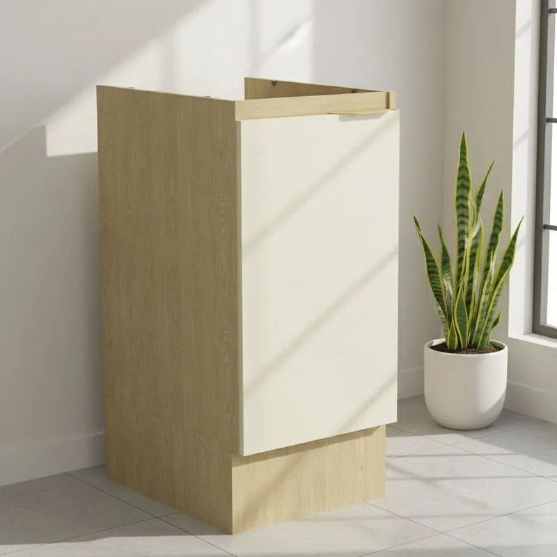 Balcão Com Rodapé 1 Porta E 1 Prateleira 40cm Nanda Tm4219 Nature/arenas Nature/arenas