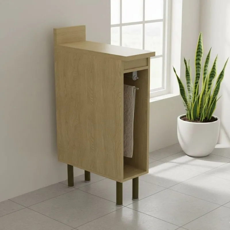 Balcão Com Tampo Nicho Com Porta Toalhas 20cm Nanda Tm4221 Nature/arenas Nature/arenas