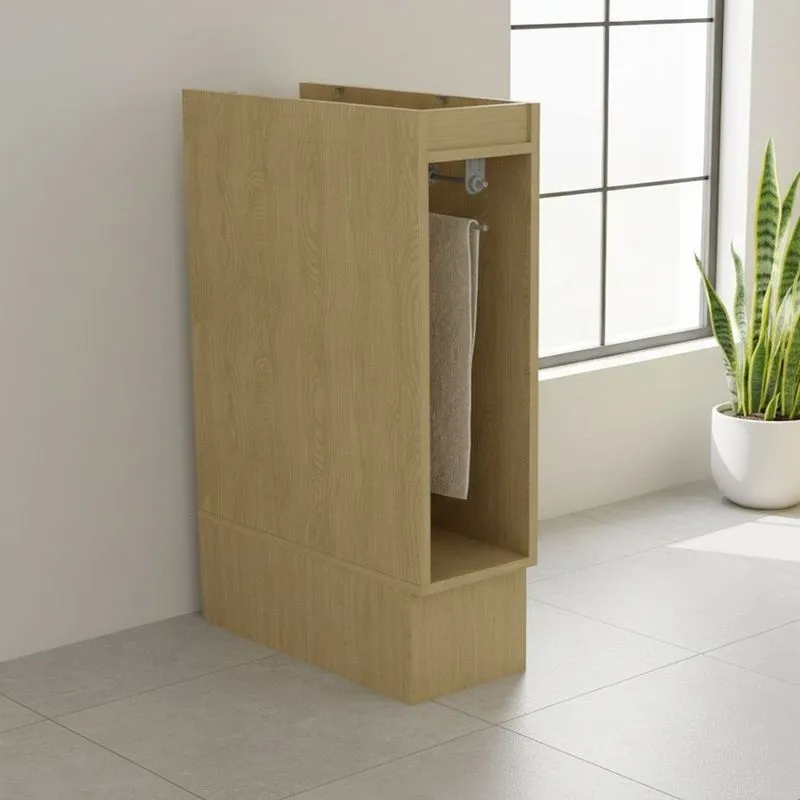 Balcão Com Rodapé Nicho Com Porta Toalhas 20cm Nanda Tm4222 Nature/arenas Nature/arenas