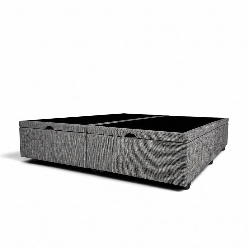 Base Box Com Baú Frontal Linho Padrão Classic Grafite