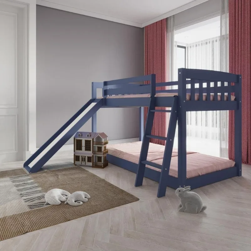 Beliche Montessoriano Solteirão - Colchão 98cm x 188cm Azul