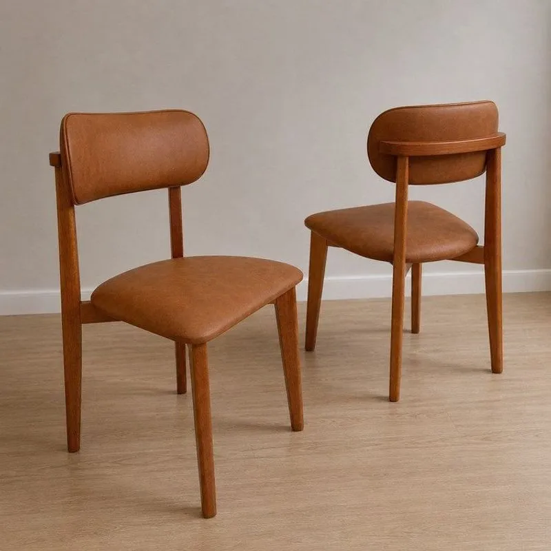 Combo 2 Cadeiras De Jantar Maya Estofada Durango Antílope Design Moderno Antilope