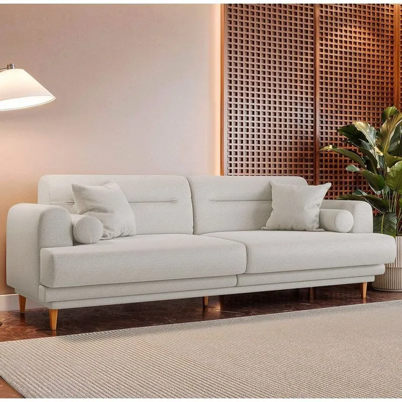 Sofá Living 2 Lugares Linho Bege 2340 Lisboa 180cm Bege