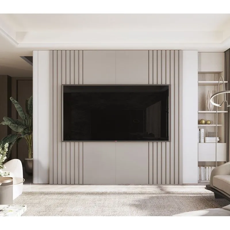 Painel Sierra 1.8 Para TV Até 75 Polegadas Com Ripado Real Fendi