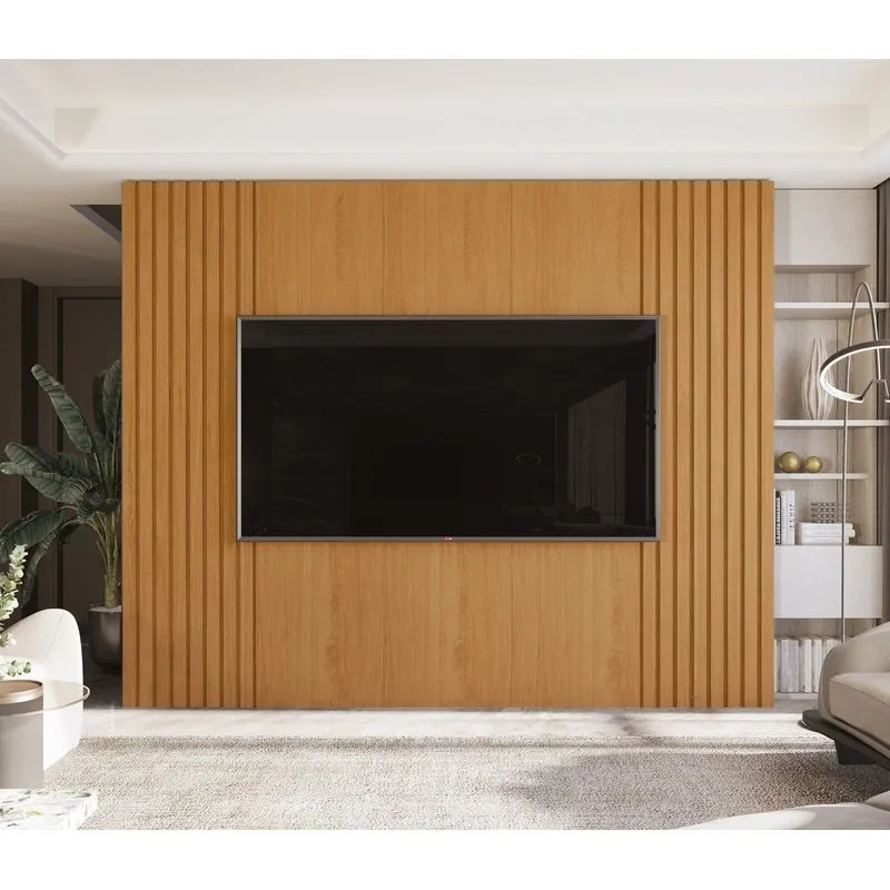 Painel Sierra 2.2 Para TV Até 84 Polegadas Com Ripado Real Nature