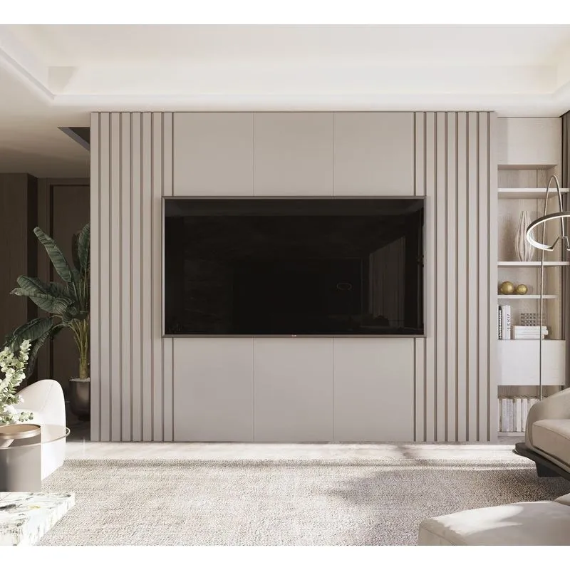 Painel Sierra 2.2 Para TV Até 84 Polegadas Com Ripado Real Fendi