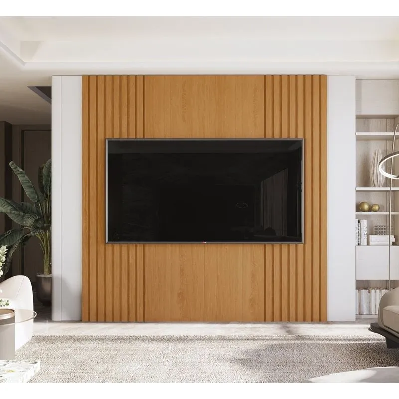 Painel Sierra 1.8 Para TV Até 75 Polegadas Com Ripado Real Nature