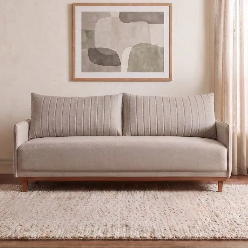 Sofá 2 Lugares Living Persa Linho Offwhite