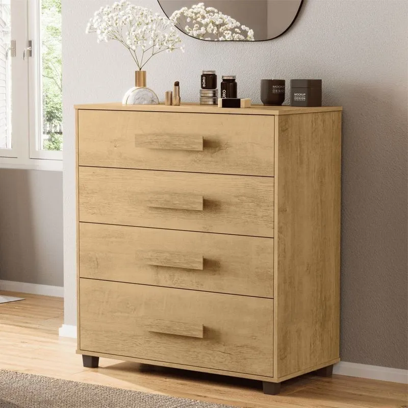 Cômoda Verona 4 Gavetas Para Quarto Cinamomo Cinamomo