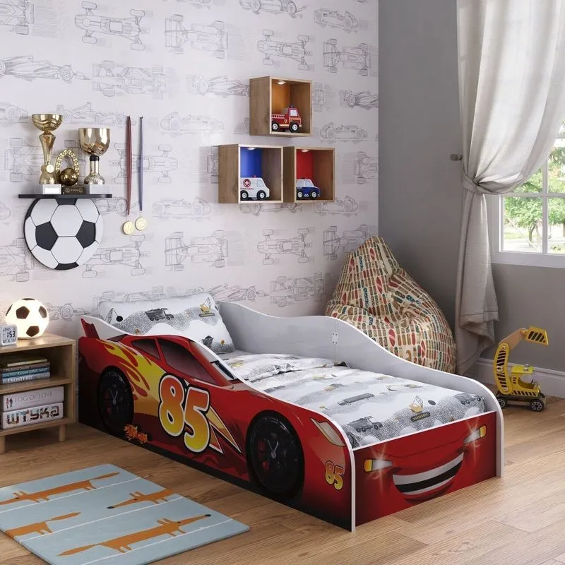 Cama Carro Compacta Juvenil Red Red