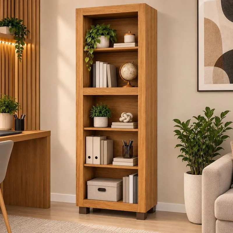 Estante Multiuso 5 Prateleiras Dubai Espresso Móveis Cinamomo