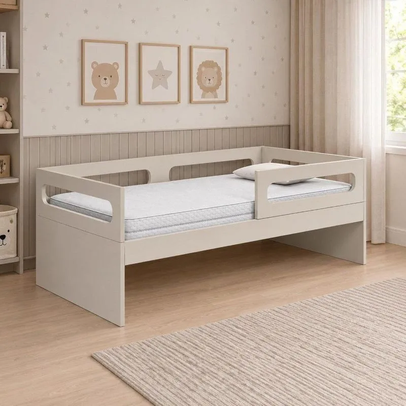 Cama Lilo Multifuncional Com Grades Removíveis Areia Areia