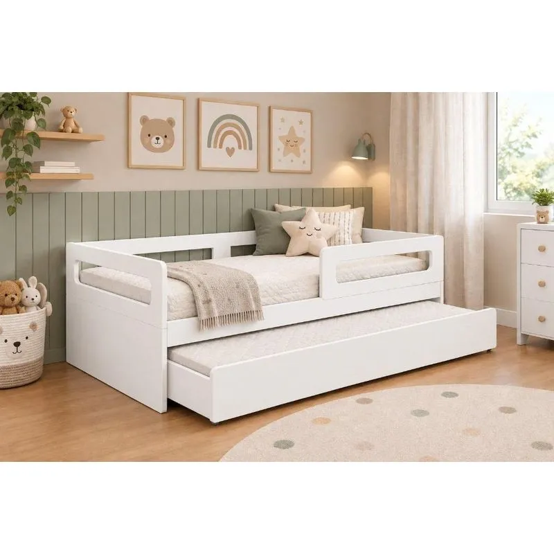 Bicama Lilo Com Grades Removíveis - Cama Auxiliar Neve Neve