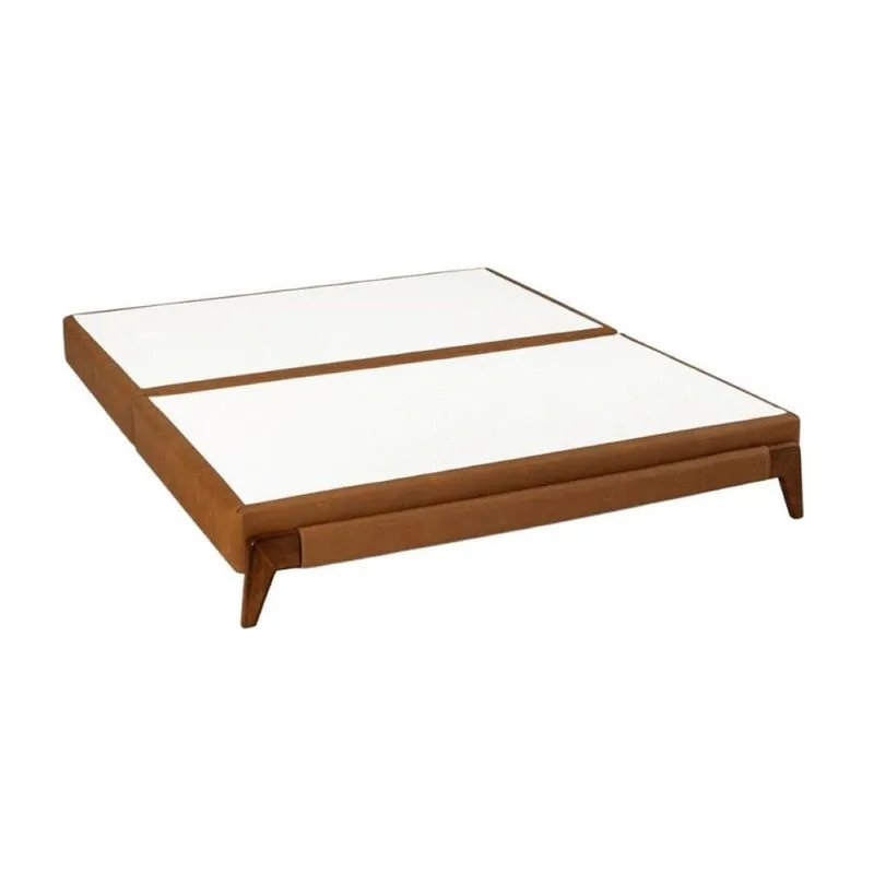 Base Box Queen Bipartida Cairo 158x198x27cm Marrom
