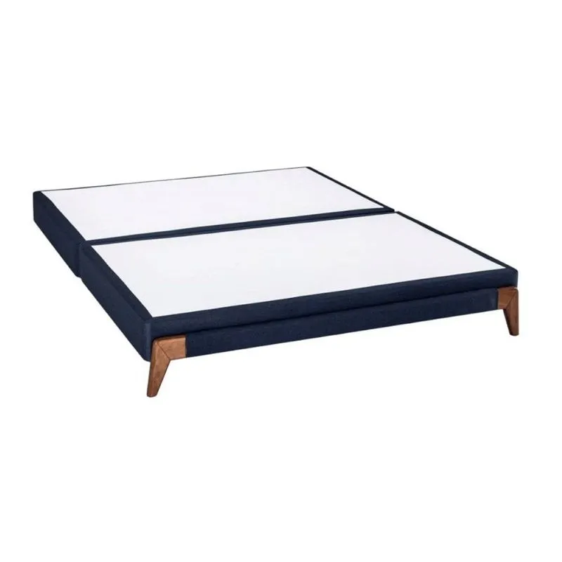 Base Box King Bipartida Cairo 193x203x27cm Azul