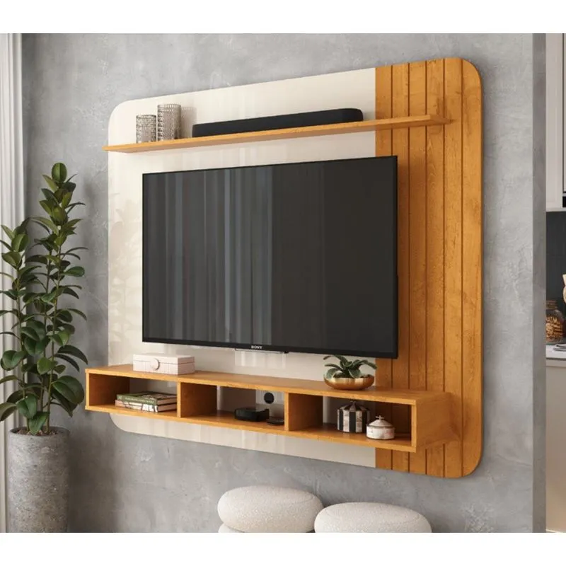 Painel Para TV Até 55 Polegadas 136cm X 156cm X 28,2cm Linea Naturalle/Off-White