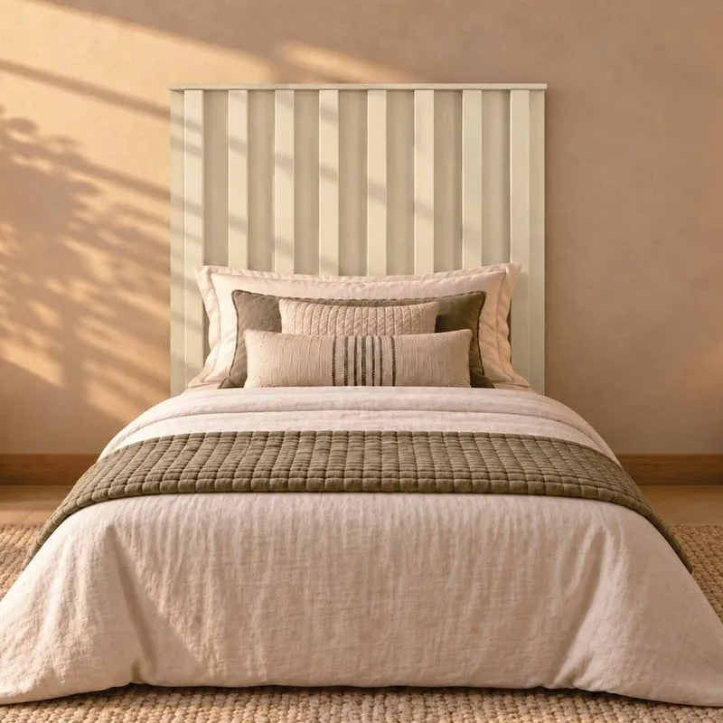 Cabeceira Solteiro Painel Ripado 101cm Vitória Off White