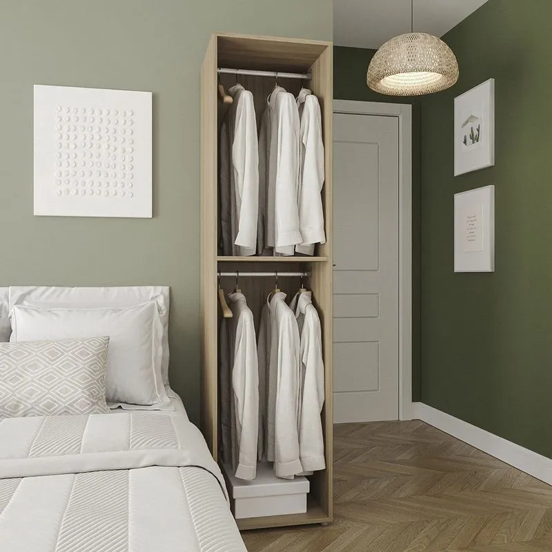 Guarda Roupa Modular 45cm X 180cm Frame Yescasa Acácia