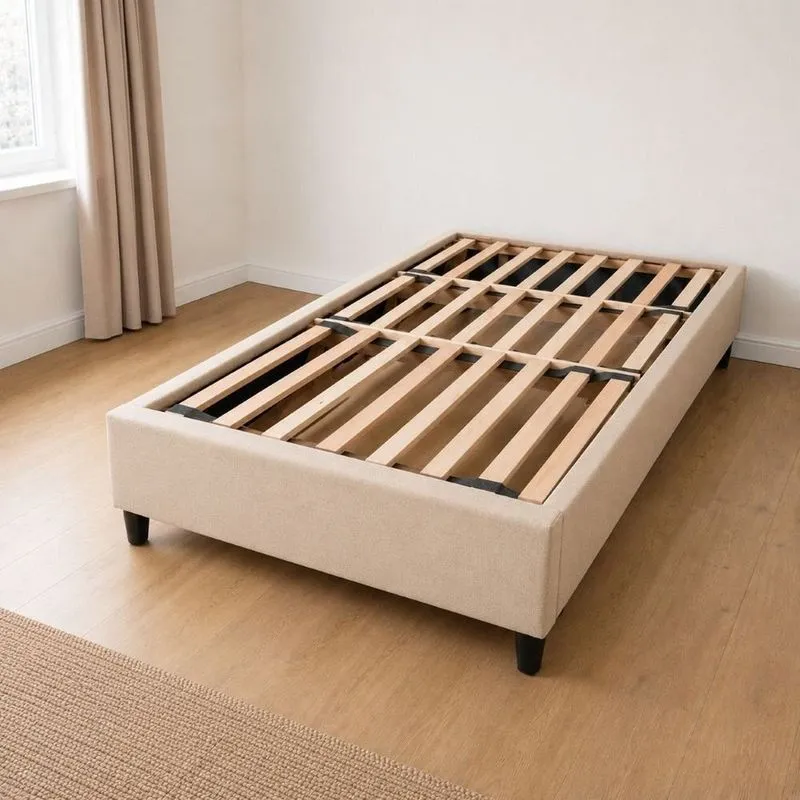 Cama Box Casal Compre Leve No Carro Arejada Ventilada Evita Fungos Acaros Engenharia Da Cama Bege Claro
