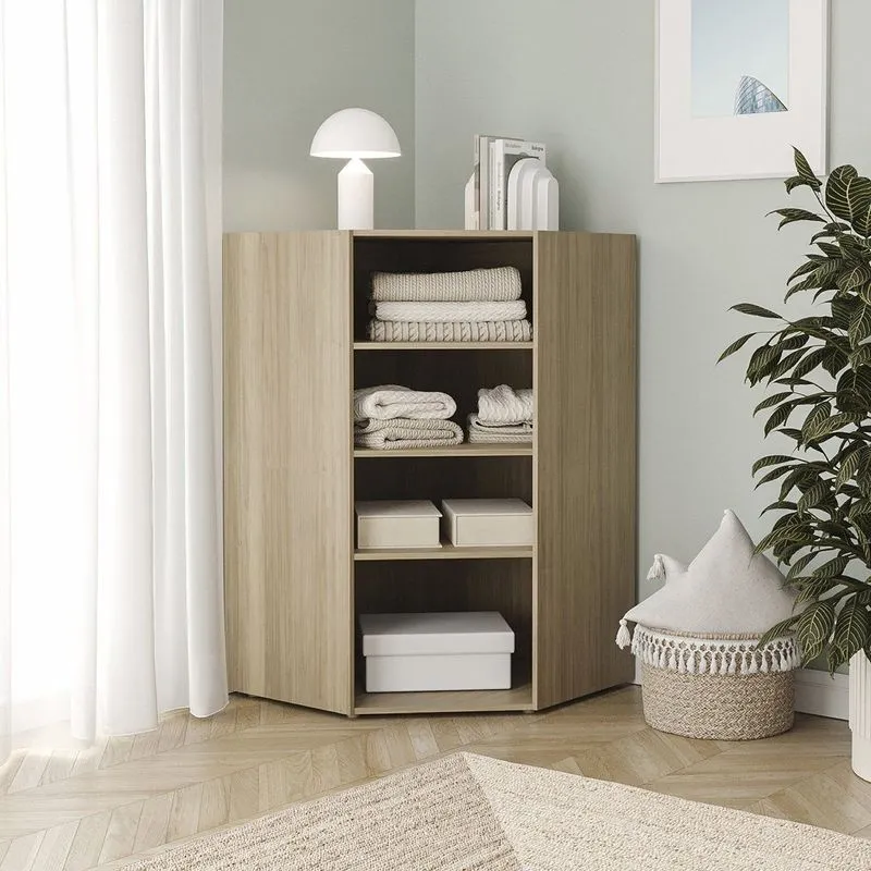 Módulo Canto Oblíquo 120cm Frame Yescasa Acácia