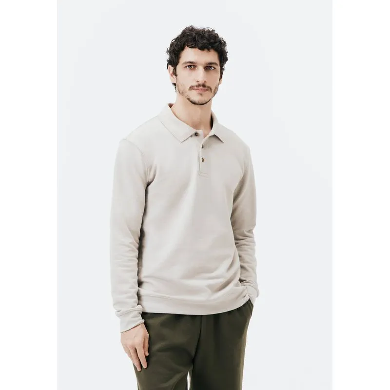 Polo Masculina Regular em Moletom - Cinza G