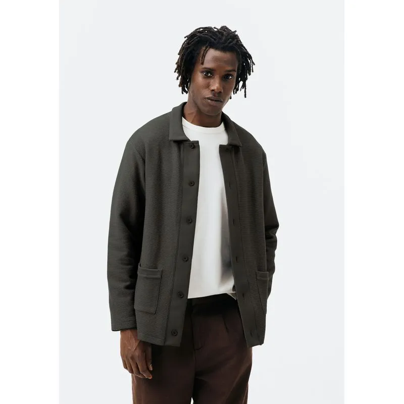 Cardigan Masculino Comfort Em Interlock - Verde G