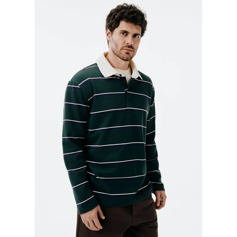 Camisa Polo Masculina Comfort Listrada - Verde M