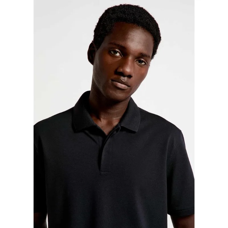 Camisa Polo Masculina Em Piquet Pima - Preto M