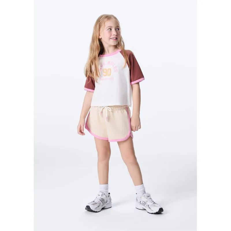 Shorts Infantil Menina Runner - Nude 012